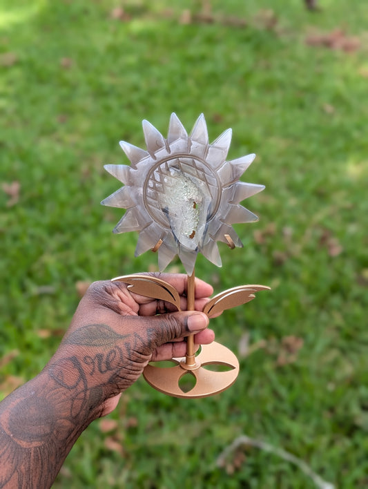 Druzy Agate Sunflower