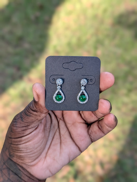 Teardrop Jade Earrings