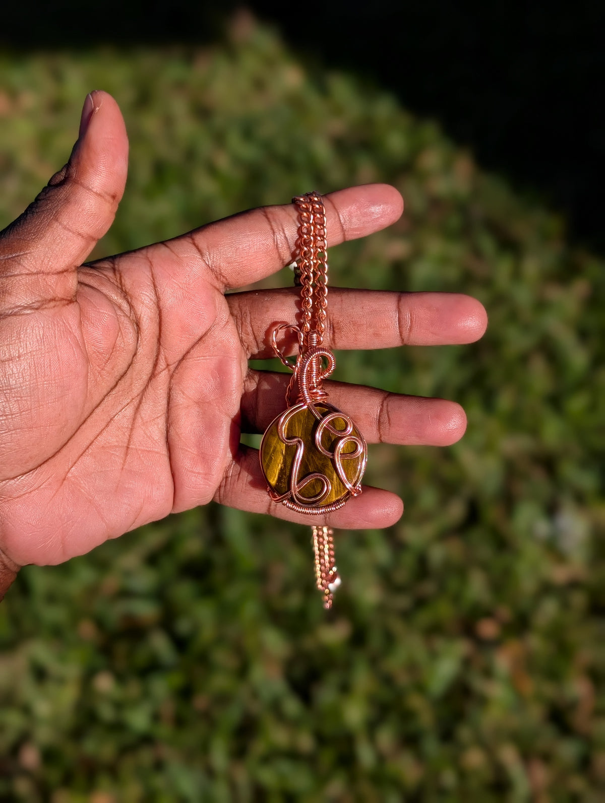 Round Tiger's Eye Pendant