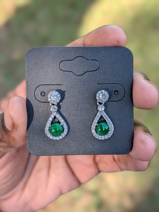 Teardrop Jade Earrings
