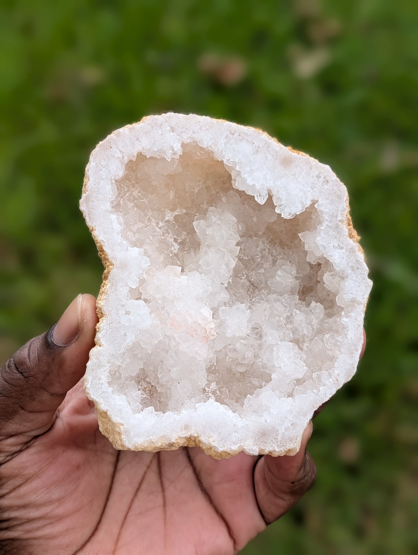 Crystal Quartz Geode Half