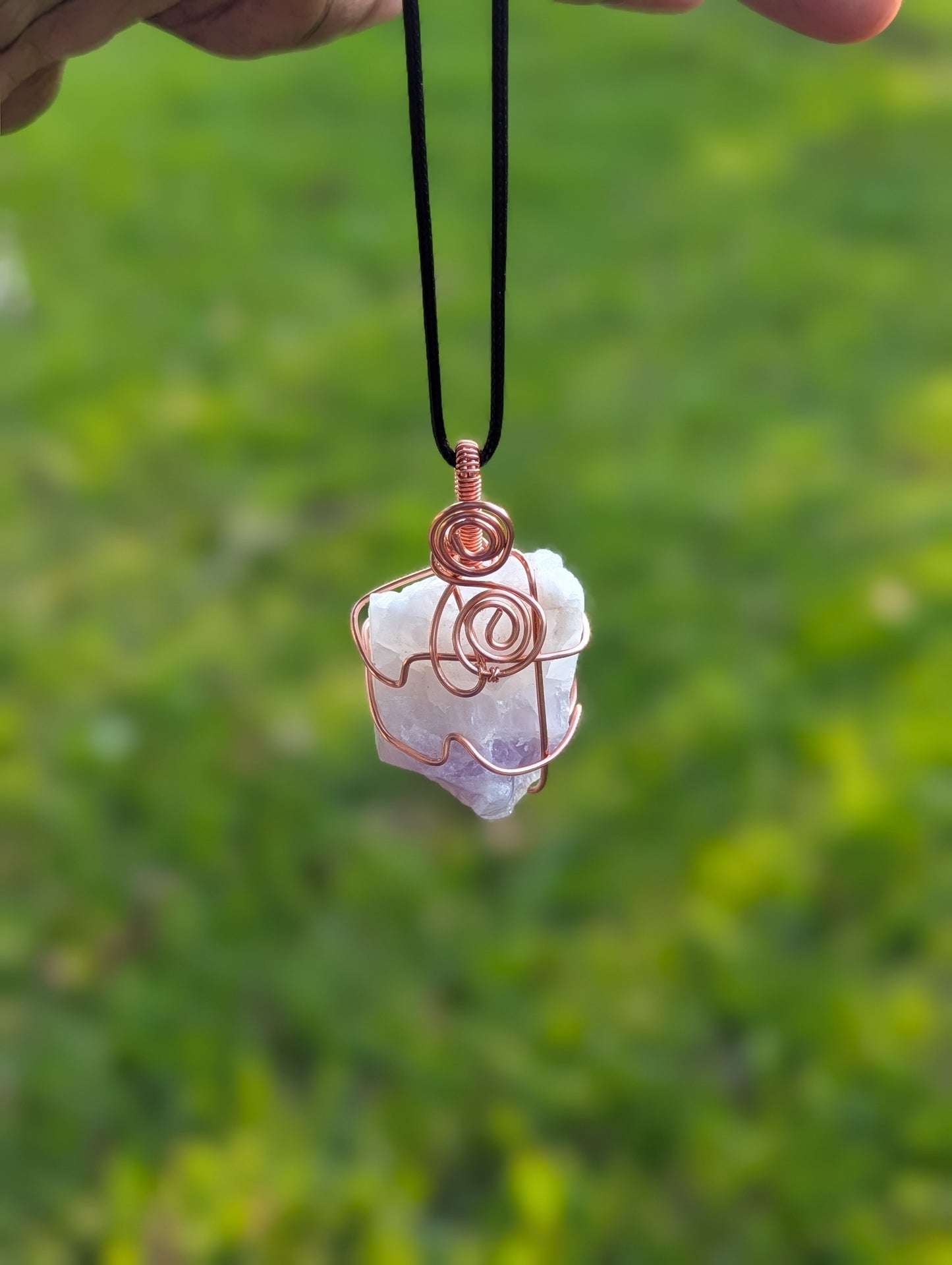 Raw Amethyst Pendant