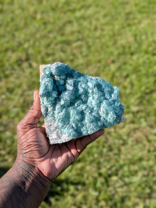 Green Fluorite Cluster