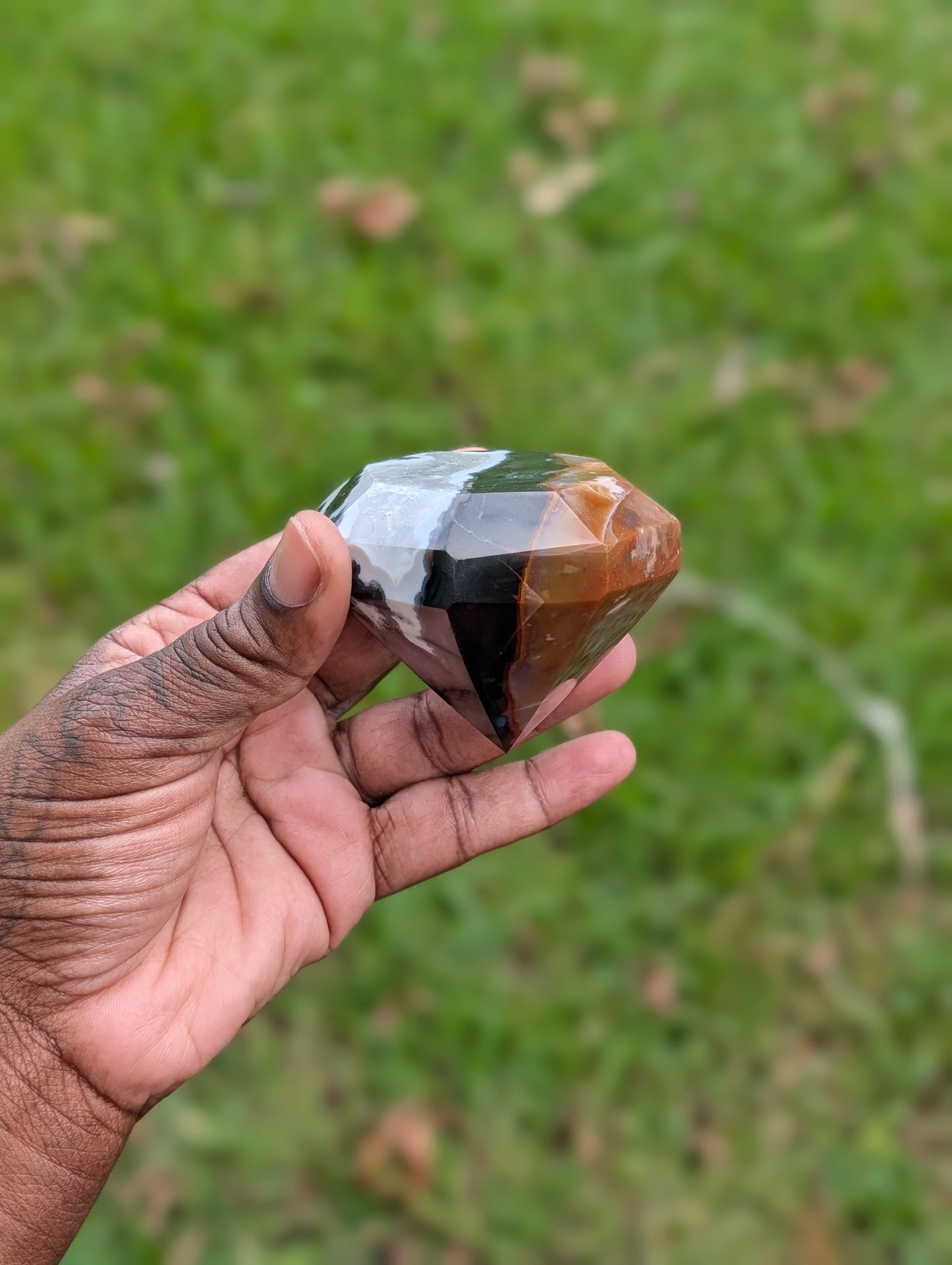 Black Stripe Agate Diamond