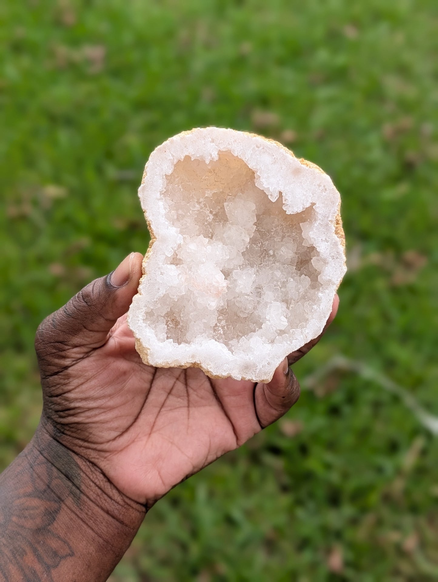 Crystal Quartz Geode Half