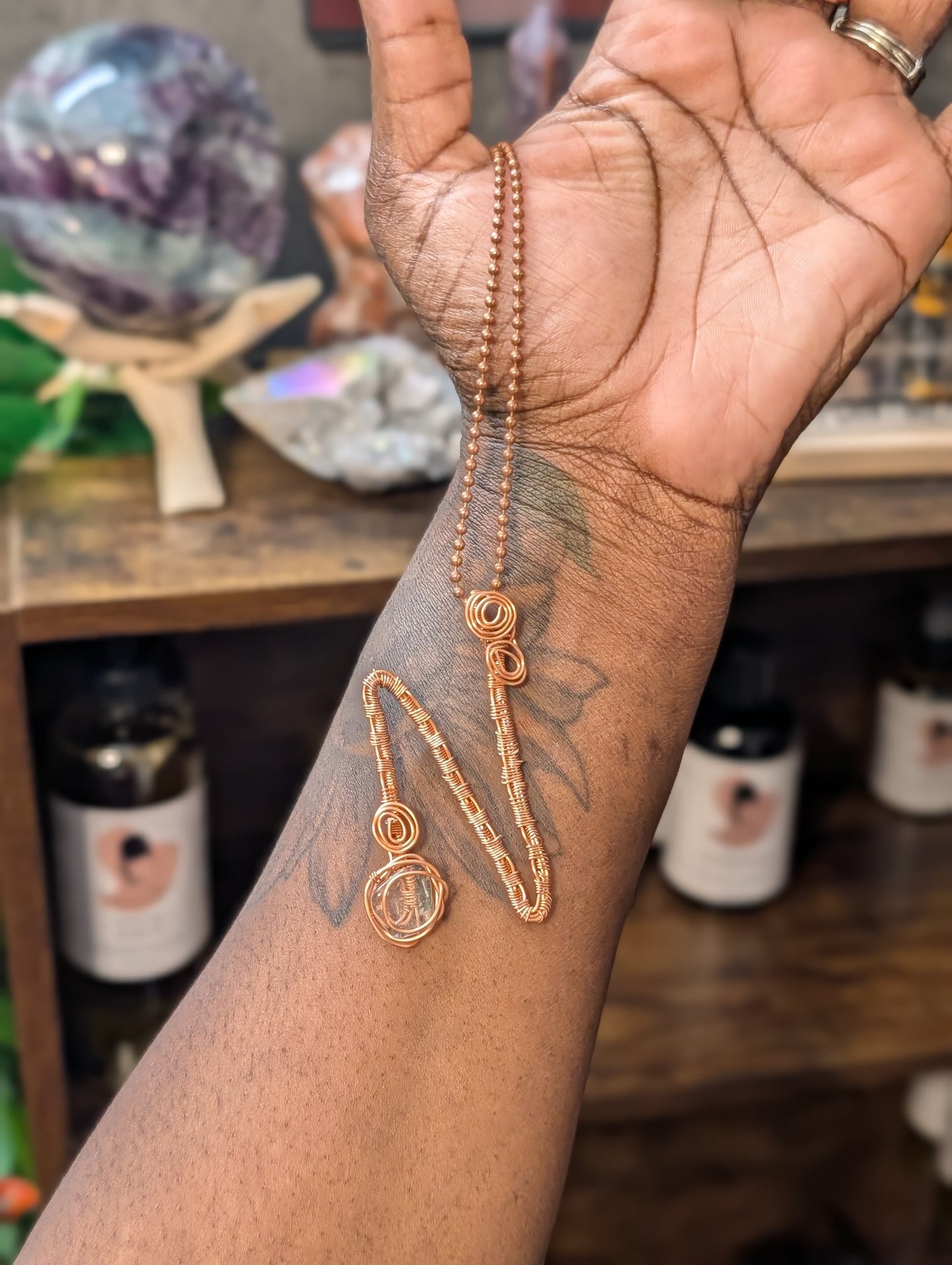 Wire-Wrapped Initial Pendant