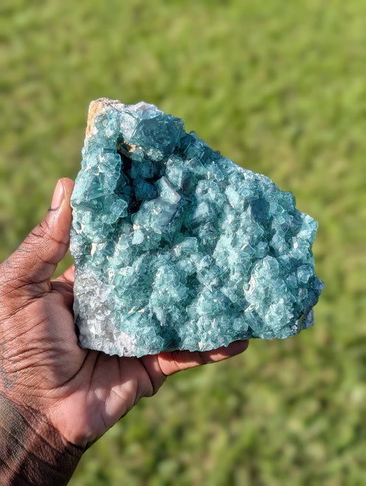 Green Fluorite Cluster