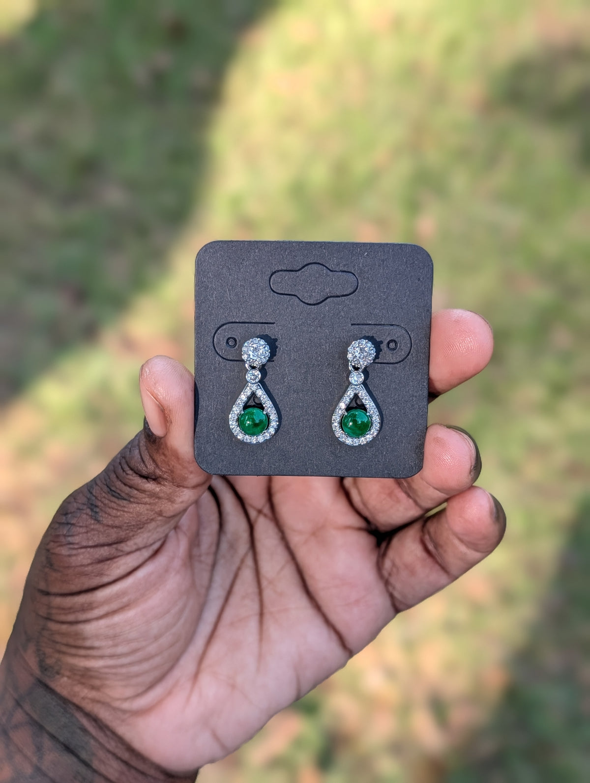 Teardrop Jade Earrings