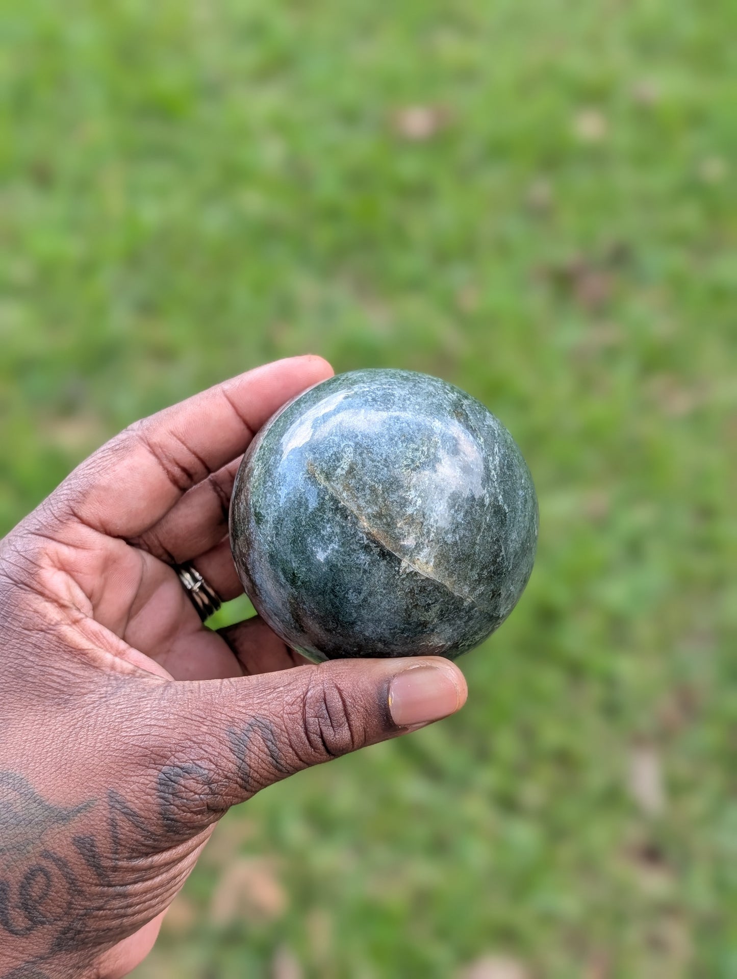 Green Moss Agate Sphere