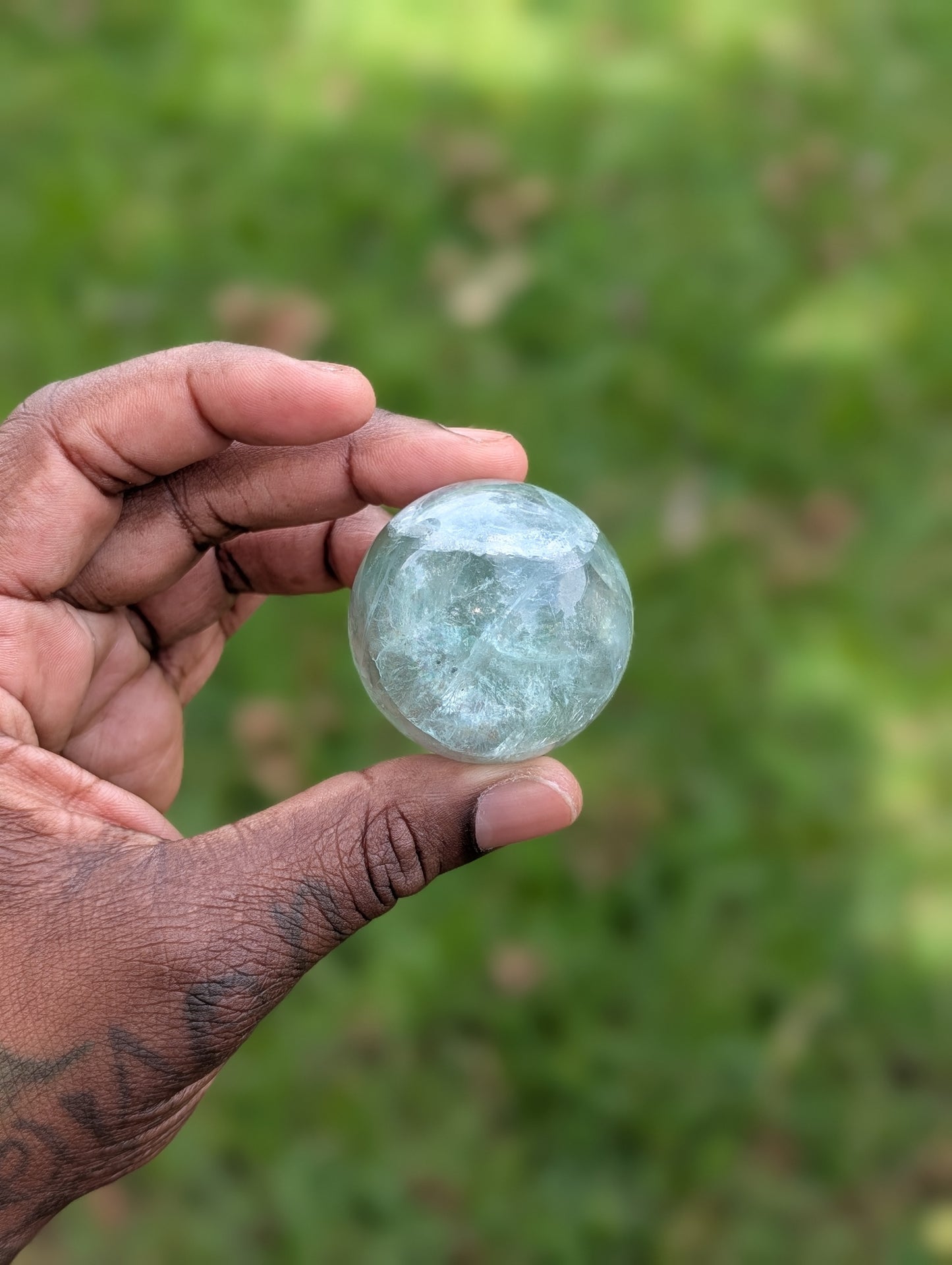 Green Fluorite Sphere