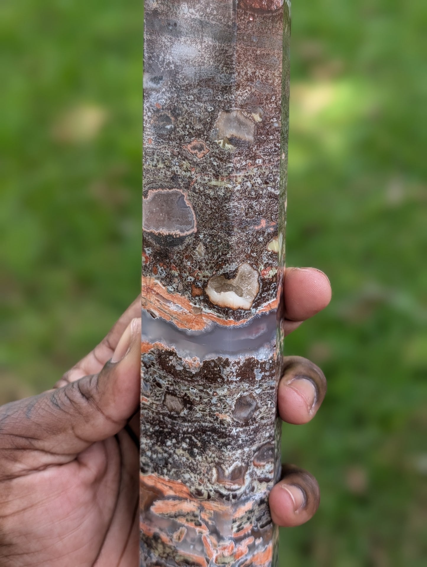 Medium Crazy Lace Agate Tower