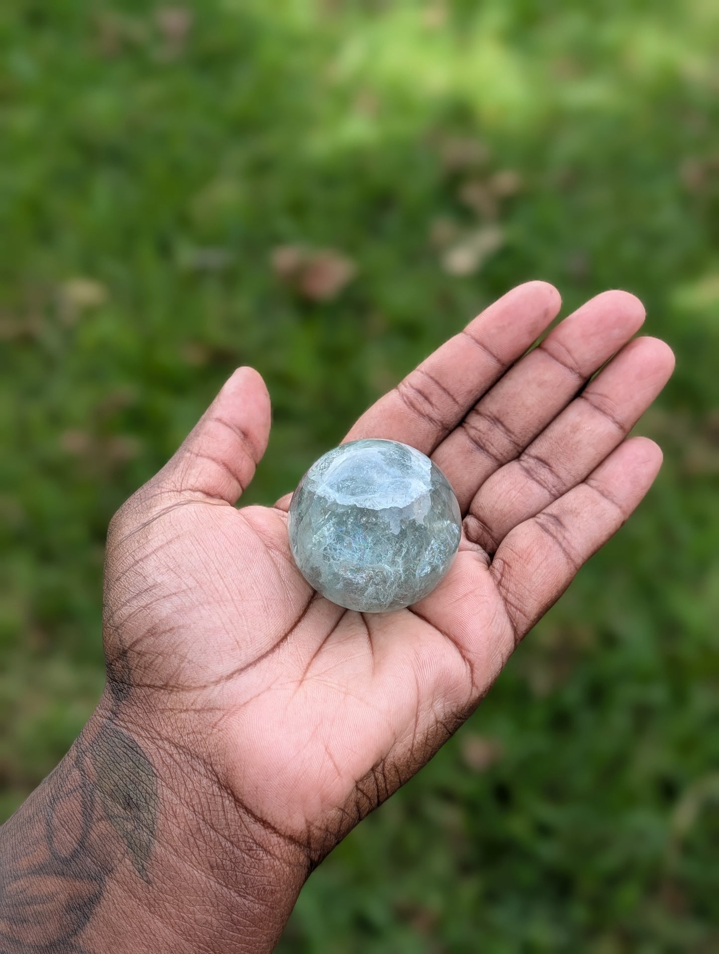 Green Fluorite Sphere