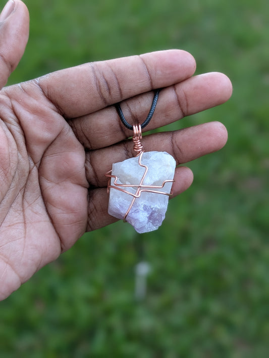 Raw Amethyst Pendant
