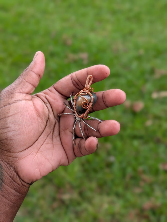 Wire-Wrapped Spider Pendant