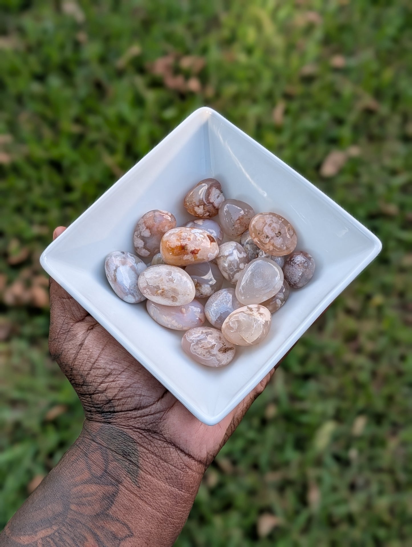 Flower Agate Tumble