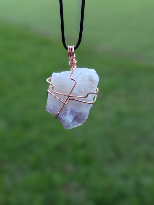 Raw Amethyst Pendant
