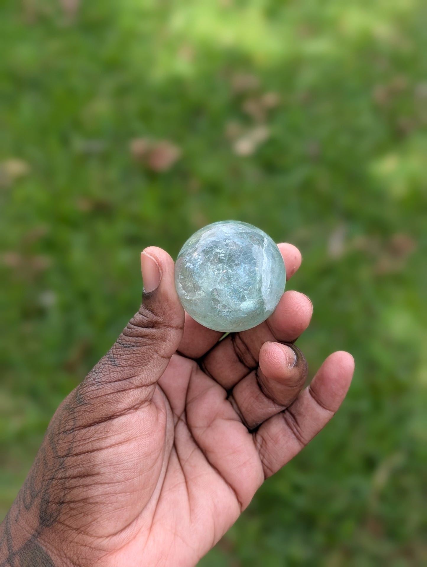 Green Fluorite Sphere