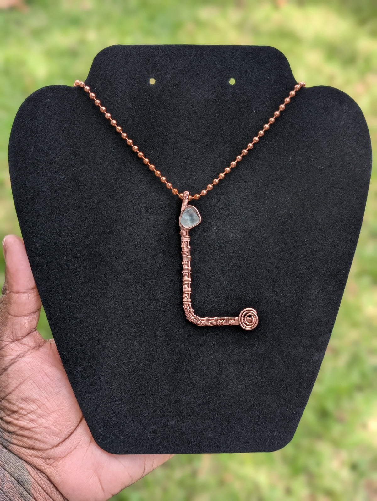Wire-Wrapped Initial Pendant