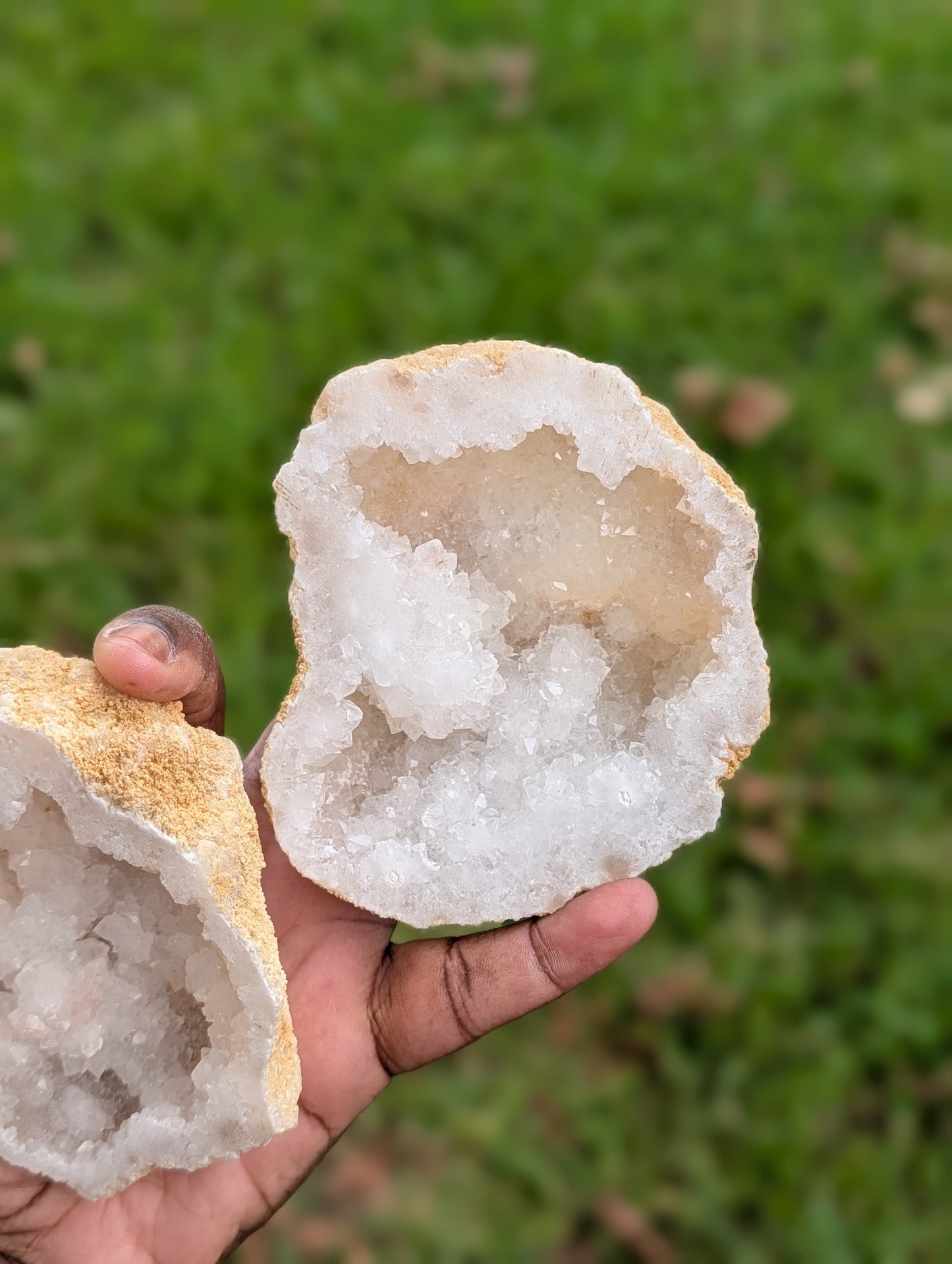 Crystal Quartz Geode Half